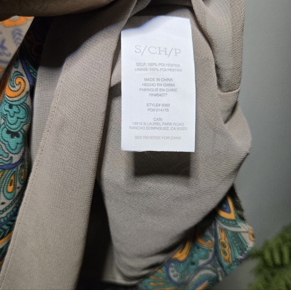 Cabi Boho Print Tank Top~ Size Small Multicolor Paisley - Picture 4 of 5